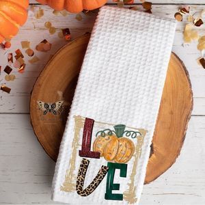 L🎃VE Fall Kitchen Towel | Fall Tea Towel